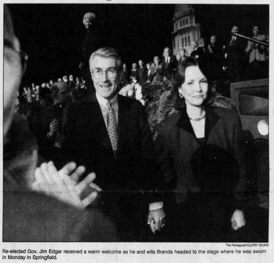 Re-elected Gov. Jim Edgar